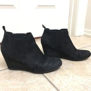 Black Wedge Boots